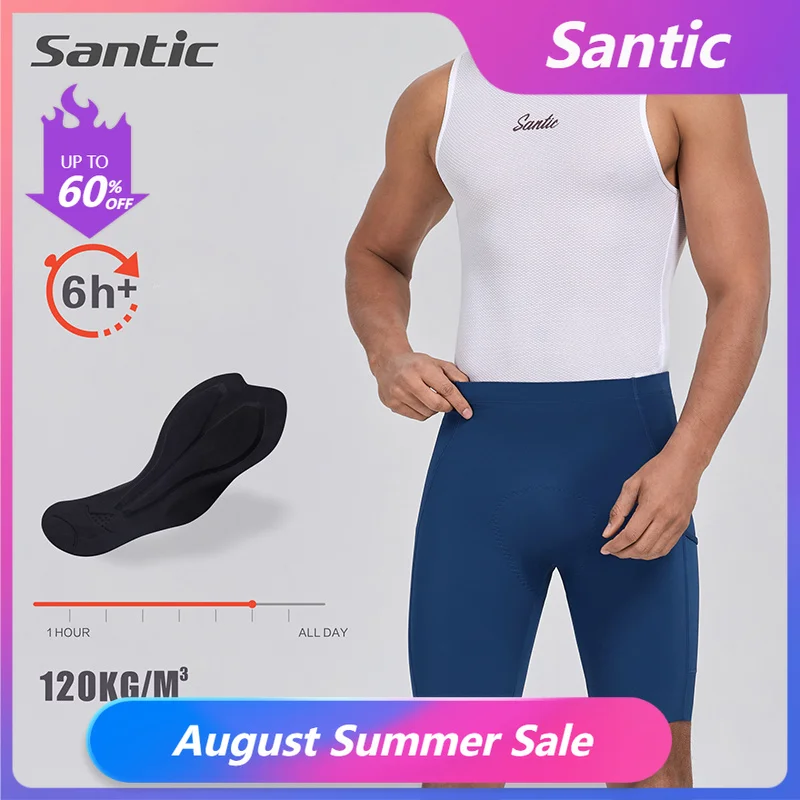 Santic Shorts Ciclismo Masculino Secagem Rápida