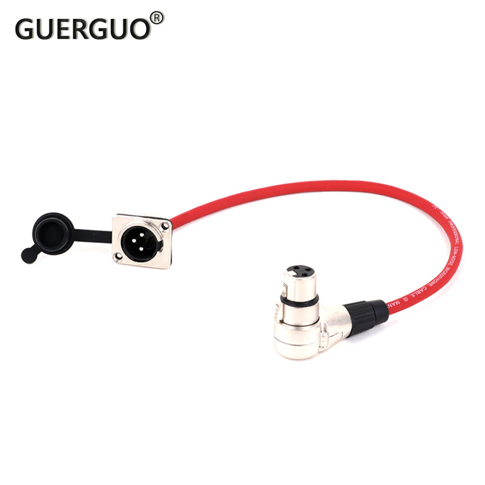 XLR Cable 3Pin D-Type XLR Male Panel Mount to 3PIN XLR Right Angle Female Connector Multicolor Cord for Microphone Mixer 0.3-15M