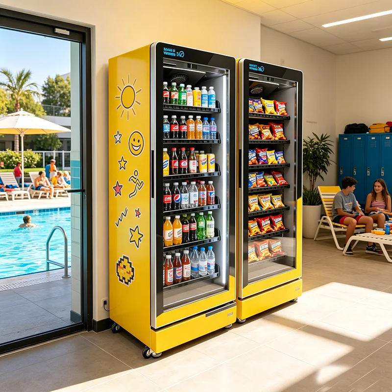 Large Capacity Self Service Snack Drink Vending Machine Multiple Payment Options Commercial
