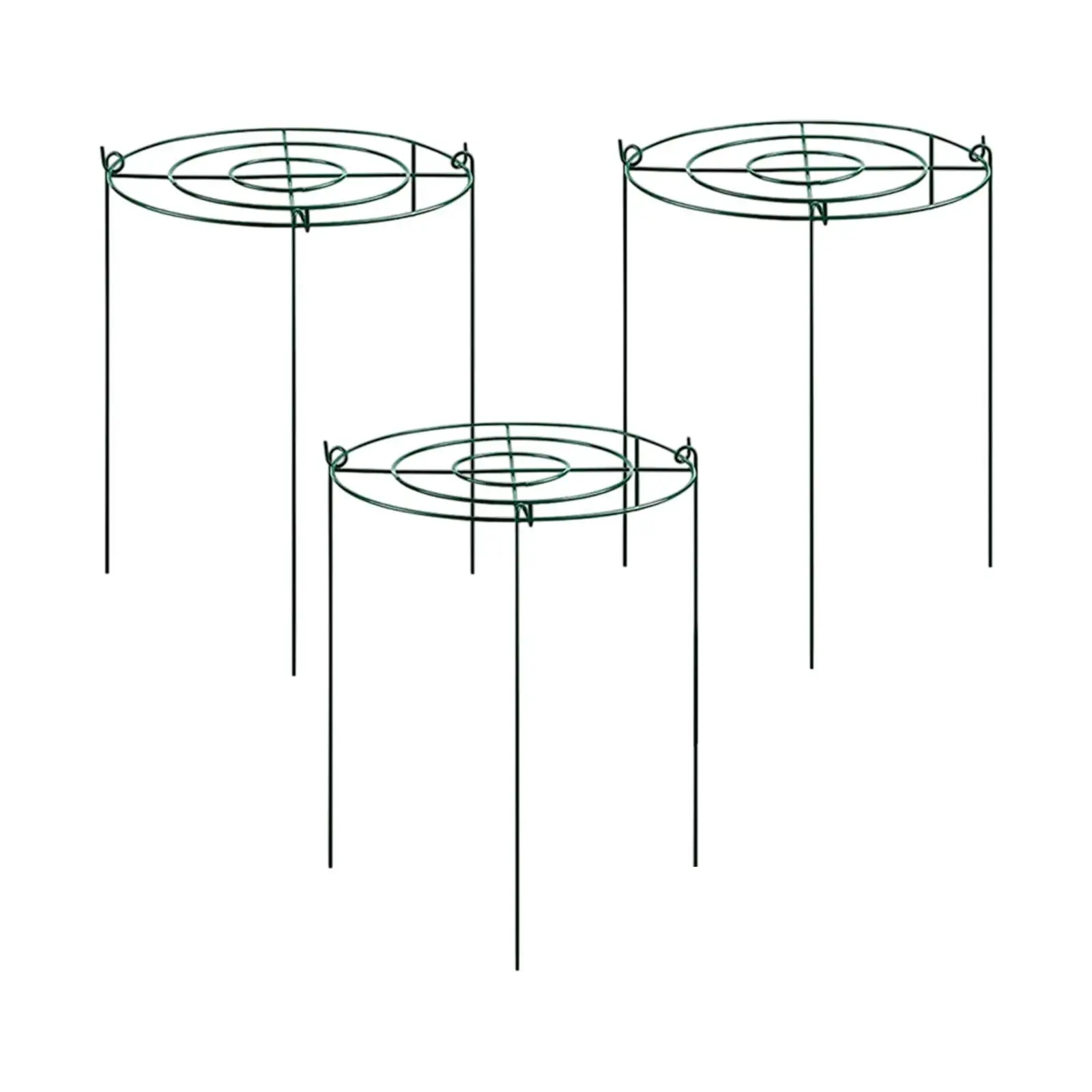 3 Pieces Peony Cages and Supports Metal Plant Support Rings for Tomato Roses Indoor Outdoor Plants Flopping Flowers Hydrangea