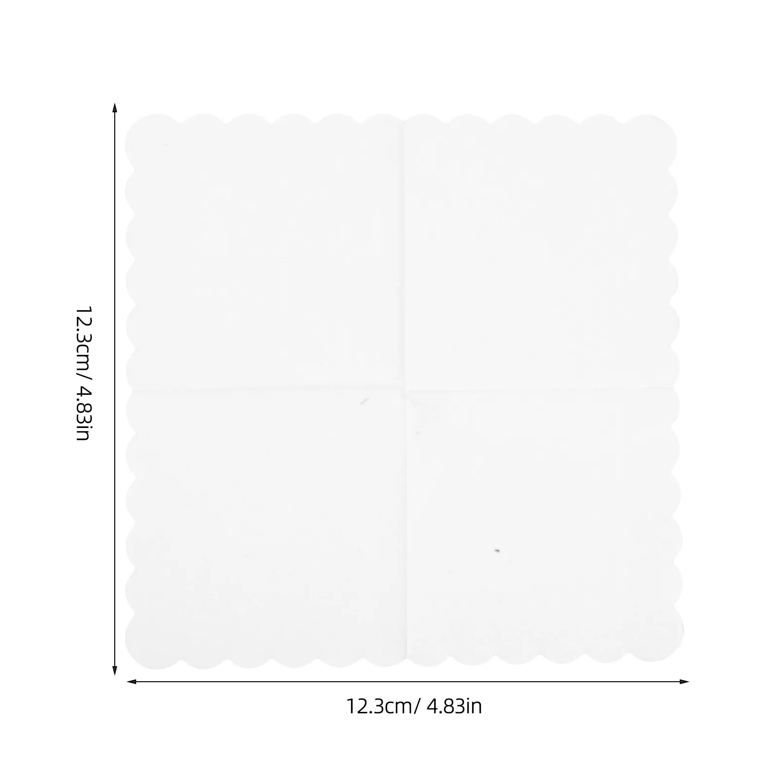 100Pcs Elegant Scalloped Edge Disposable Guest Towels White Paper Napkins for Parties Weddings Engagements Holidays Spring