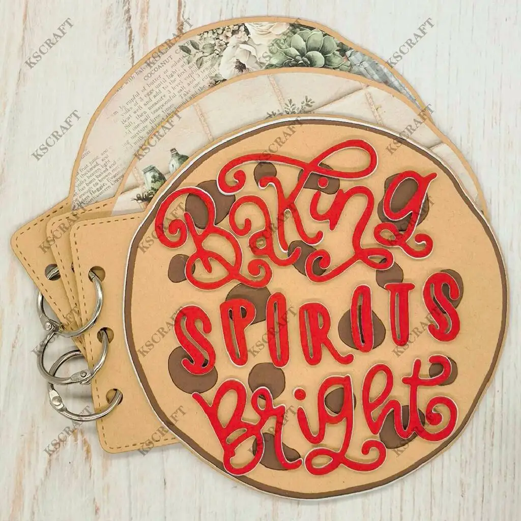 KSCRAFT Cookie Mini Album Cutting Dies Stencils for DIY Scrapbooking Decorative Embossing DIY Paper Cards