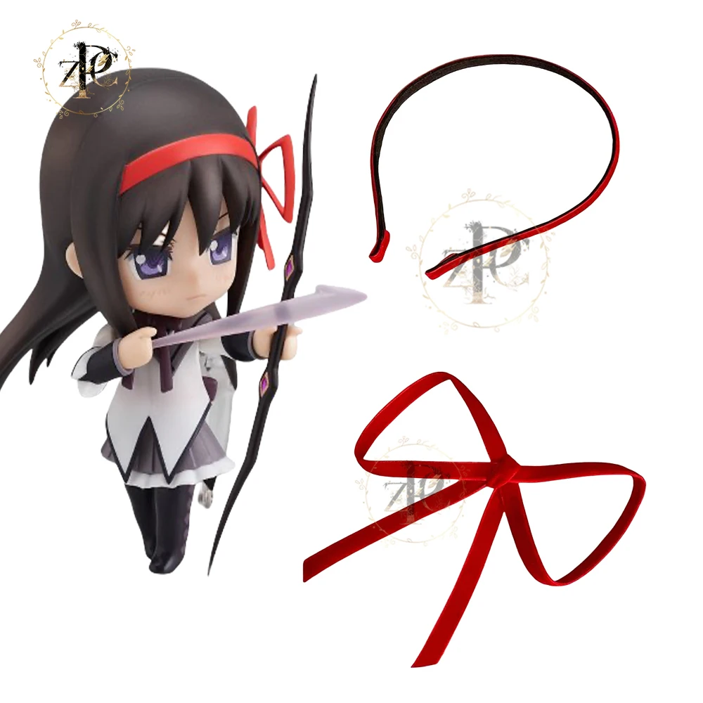 New Anime Puella  Magi Madoka Magice Cosplay Akemi Homura Red Bow Hairpin Props Cosplay