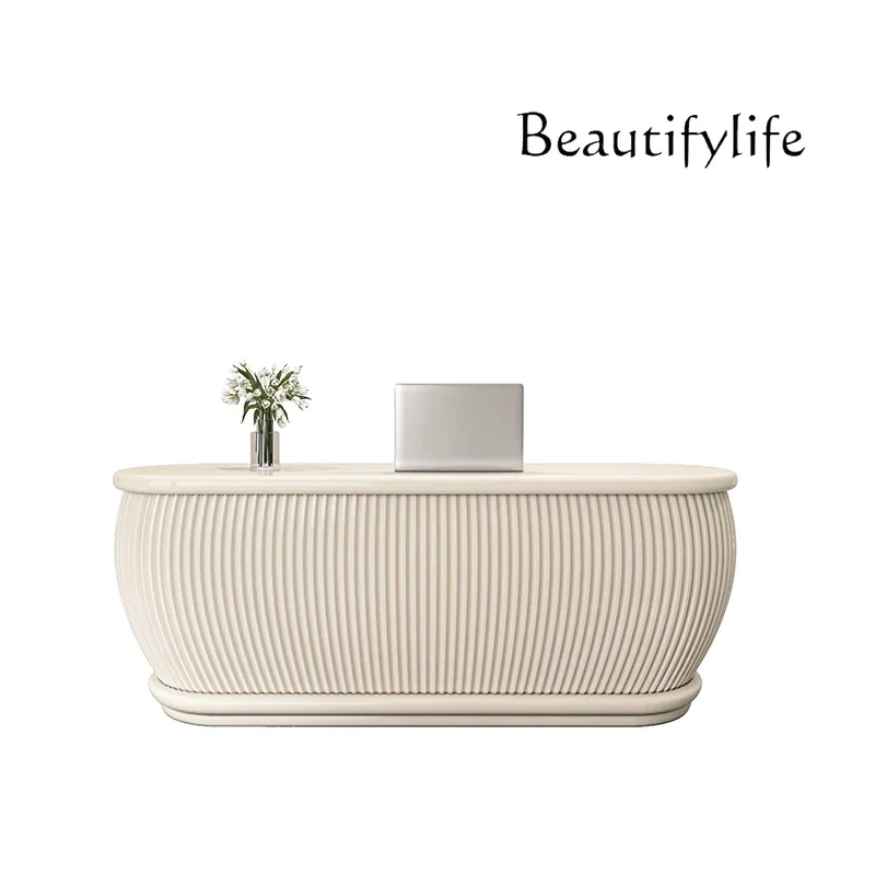 

Компания окрашенная стойка регистрации для простого магазина одежды кассира барный специальный креативный модный стол для приема