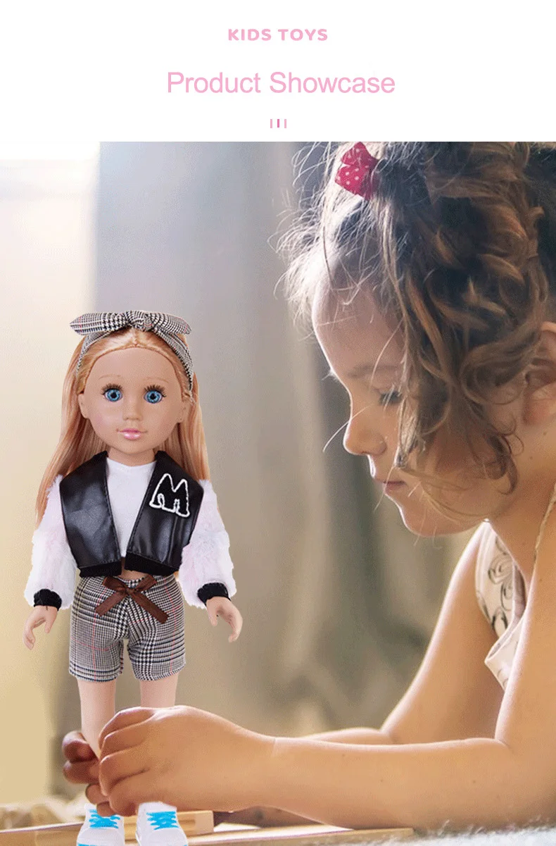 Kawaii 18 Inch Reallistic Silicone Simulation Doll With Clothes American Dolls Playing House Game Best Birthday Christmas Gift