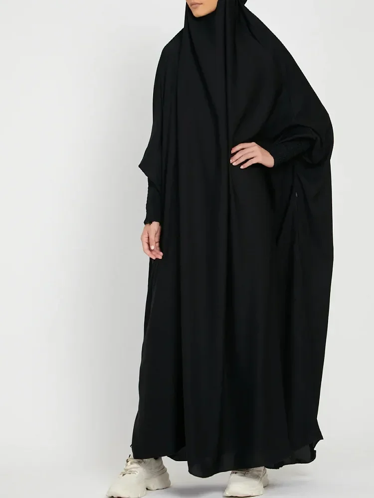 Ramadan Long Khimar Muslim One Piece Jilbab Dress Abaya Women Prayer Garment Saudi Arabic Prayer Dress Robe Burka Eid Niqab 2024