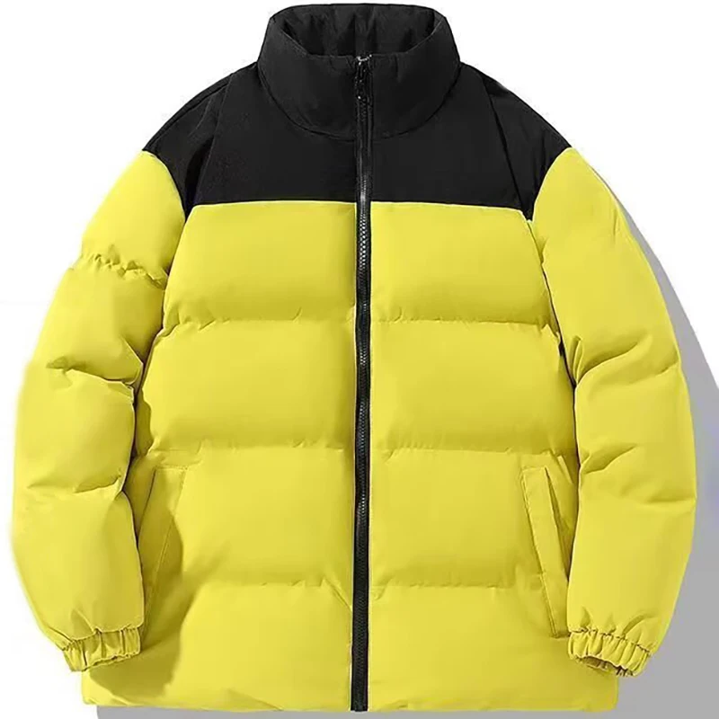 6 ألوان الشتاء كتلة اللون الرجال أسفل سترة الجرافين ذاتية التدفئة يندبروف الدافئة السترات الكلاسيكية الوقوف طوق معاطف ملابس خارجية #4