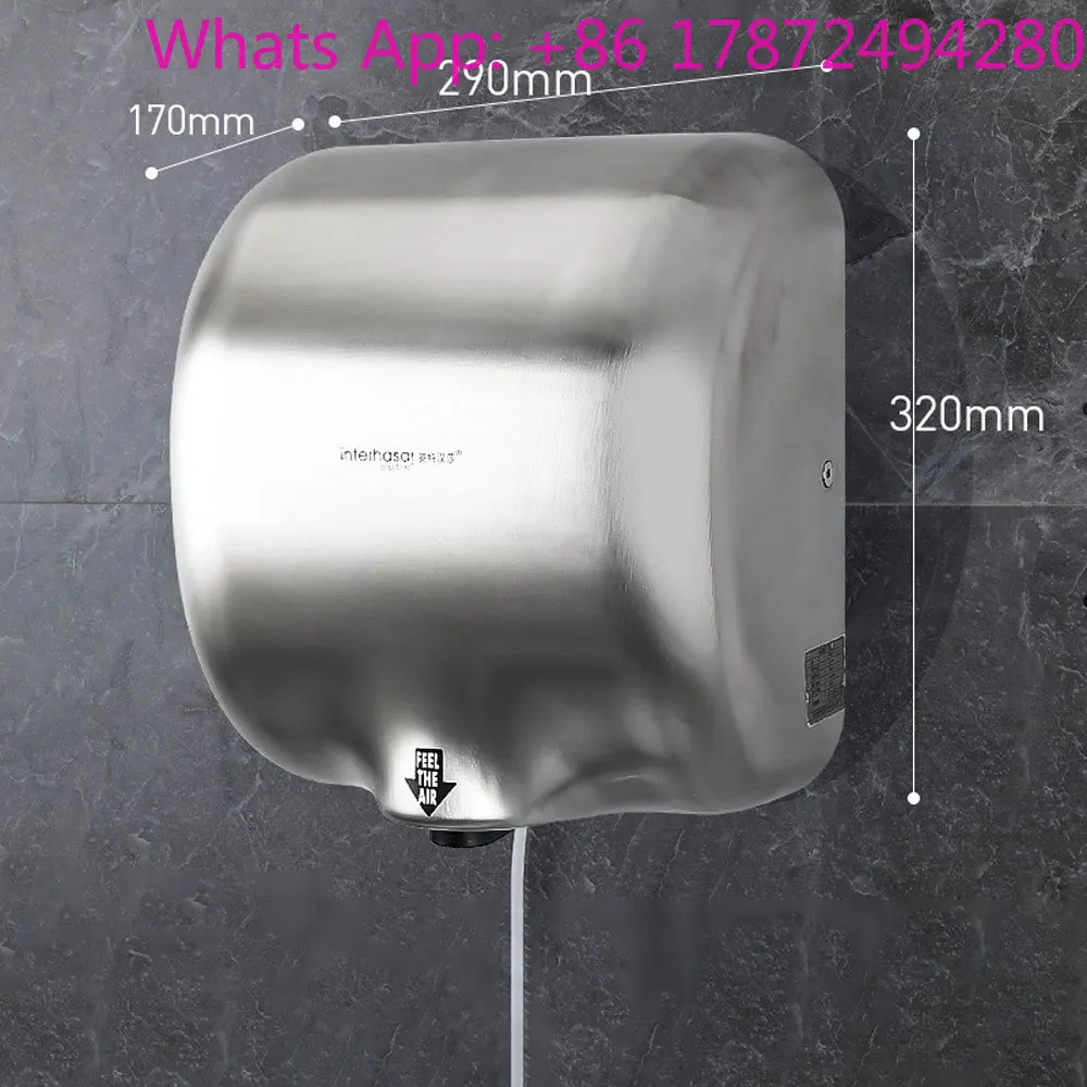Hotel Automatic Hand Dryer Wall-mounted Sensor Hand Dryer Commercial Intelligent Induction Hot Air Electric Dryer