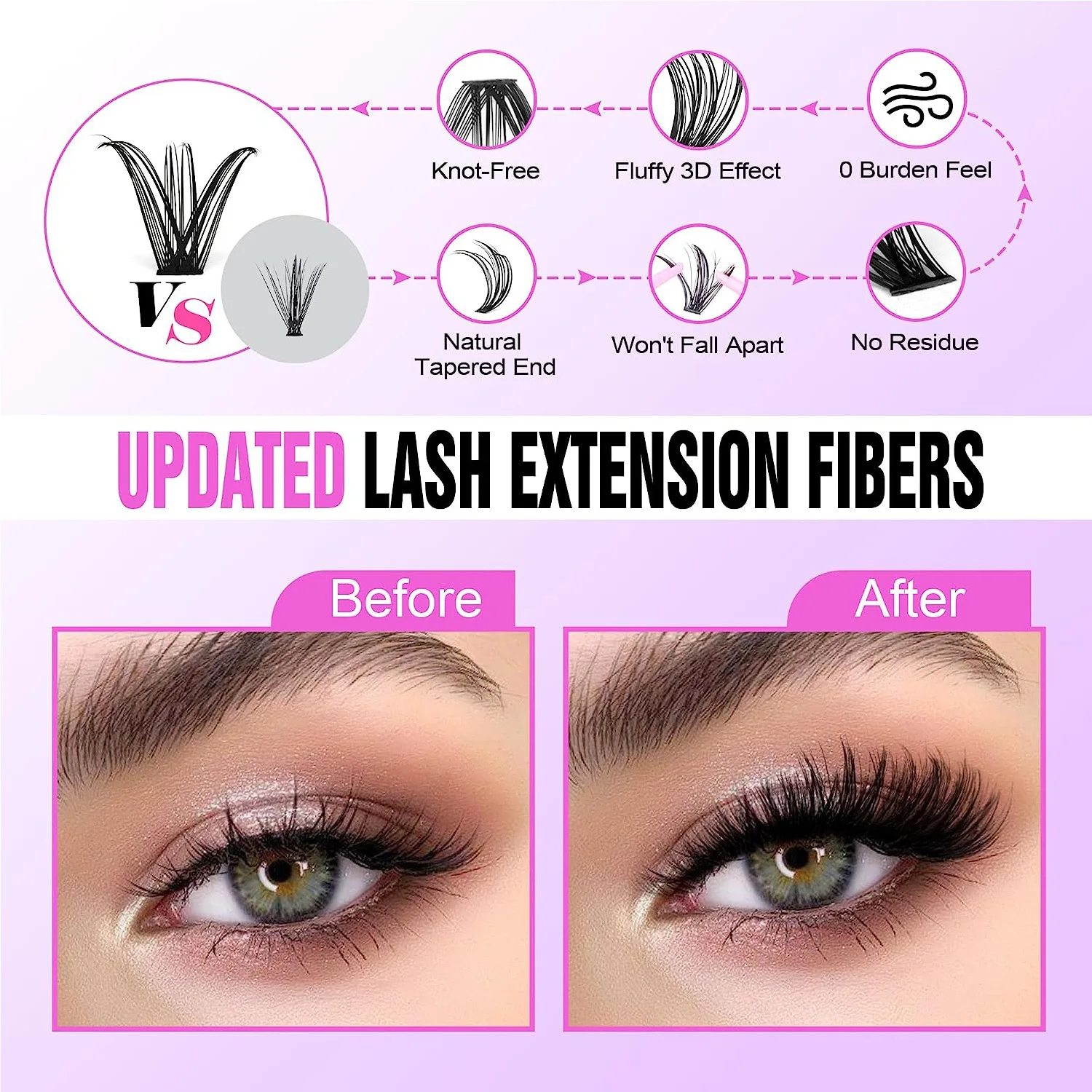 Impermeável cílios Pinças Set, Lash Bond e Seal Maquiagem Ferramentas, DIY Lashes Kit de Extensão, 280Pcs