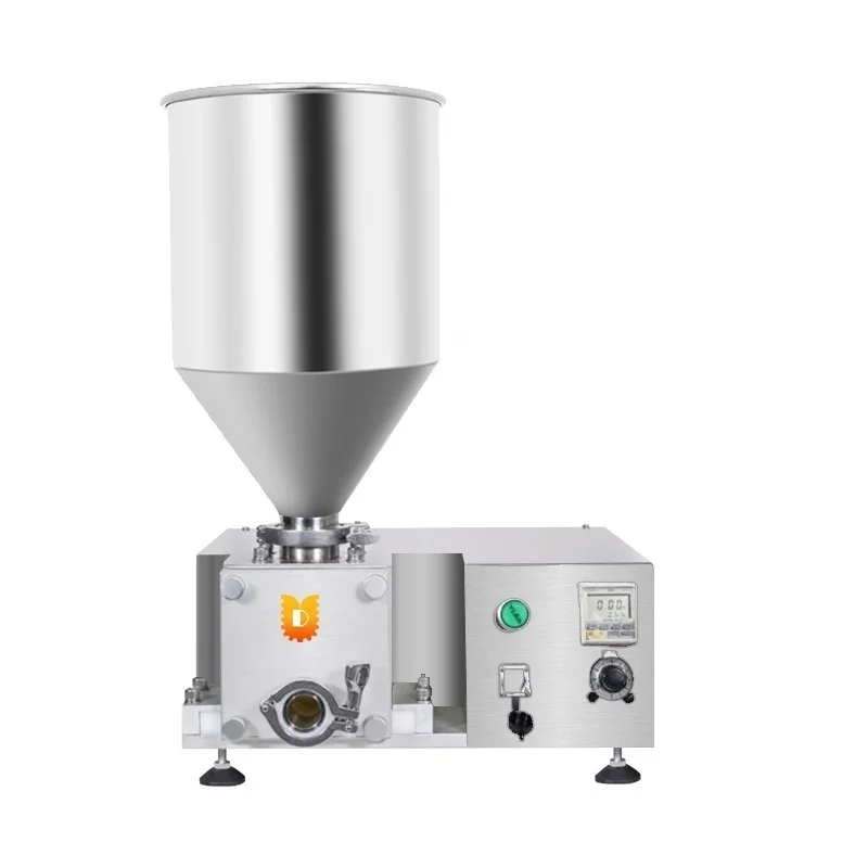 Horizontal Electric Single Double Head Semi Auto Low Viscosity Milk Cream Paste Filling Machine For Donut Cake