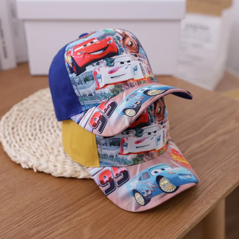 Disney Cartoon Lightning McQueen Children\'s Hat 4-8 Year Old Auto Story Baseball Hat Sun Visor Cap Autumn And Winter Boys