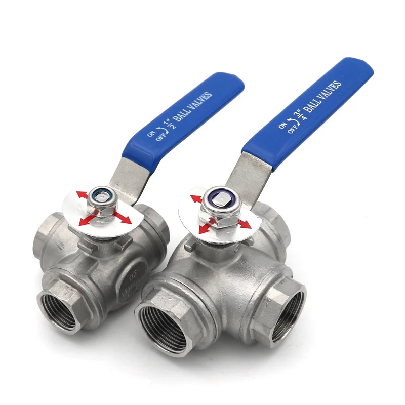 

Трехходовой шаровой кран BSPT из нержавеющей стали 316L, тип L, тип T, 1/4 дюйма, 3/8 дюйма, 1/2 дюйма, 3/4 дюйма, 1 дюйма, 1-1/2 дюйма, 2 дюйма, внутренняя резьба