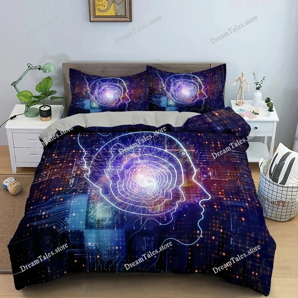 GalaxyScience Fiction Pattern Bedding Set Duvet Cover 3d Bedding Fashion Design Decoration King Duvet Cover Set Double Bed Set
