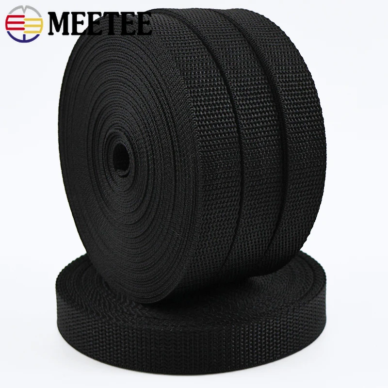 

10Meters 20mm Black Webbing Strap Decorative Braid Shoulder Bag Strap Belt Sling Ribbon Bands Bias Binding Sewing Accessories