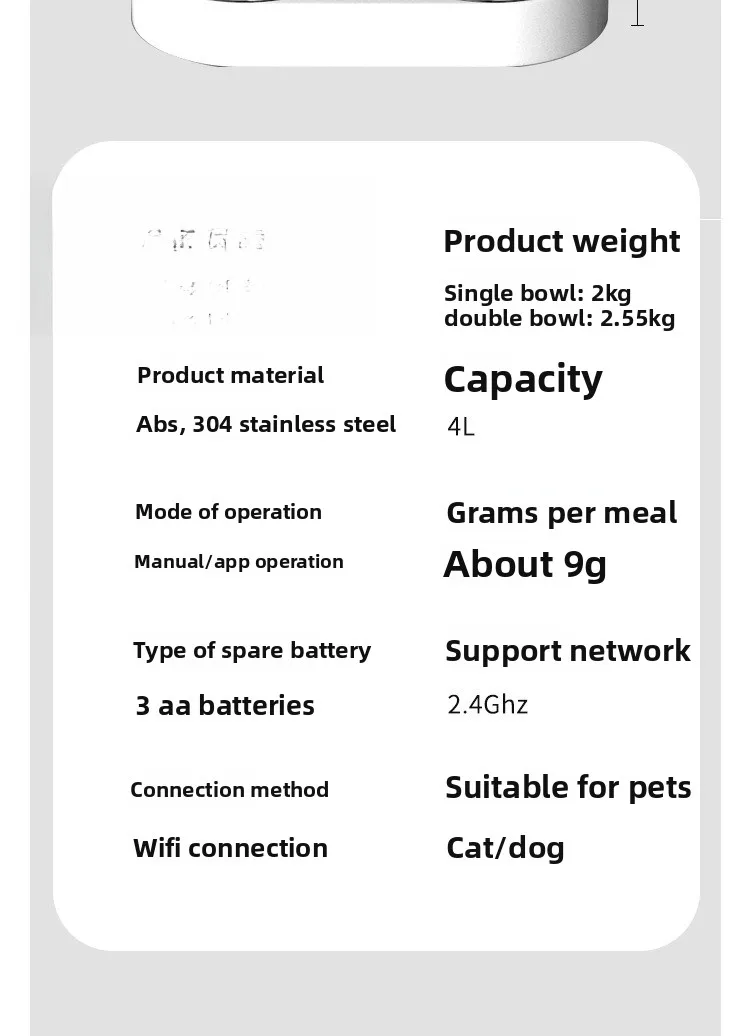 Automatic feeder cat dog timing quantitative wireless control intelligent large capacity pet feeder