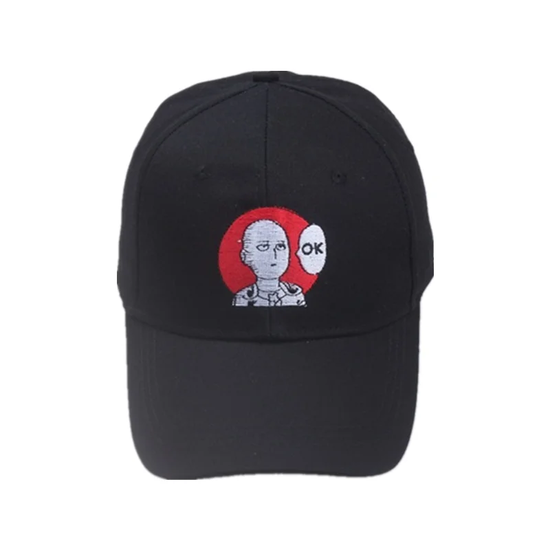 One Punch Man czapka bejsbolówka Anime Saitama haftowana regulowana Unisex kreskówka OK czapka kapelusz na zewnątrz imprezę