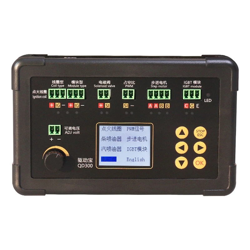 

ABPQ-QD300 Automobile Ignition Coil Tester IGBT Idle Stepper Motor Solenoid Valve Injector PWM Actuator Fault Detector