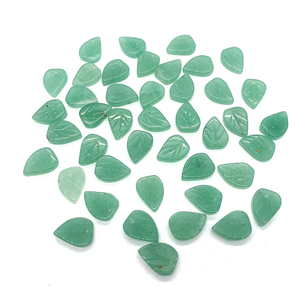 

Natural Stone Pendants Carving Leaf-shaped Charms for Jewelry Making DIY Necklace Earrings Chalcedony Accessories Supplies