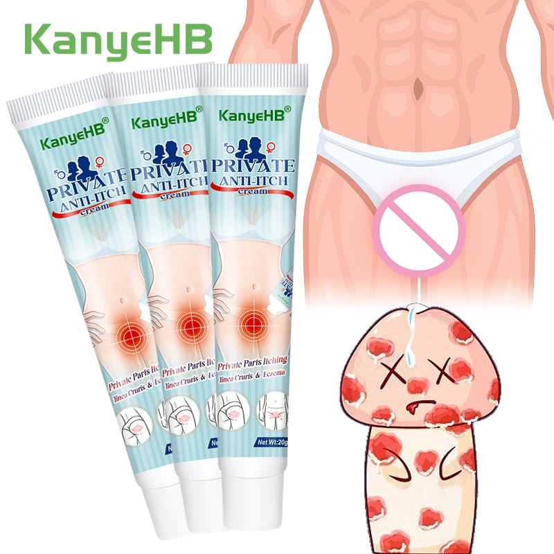 

3Pcs Private Part Itch Cream Treat Genitals Rash Eczema Dermatitis Antibacterial Fungus Anti Infection Remove Odor Ointment A966