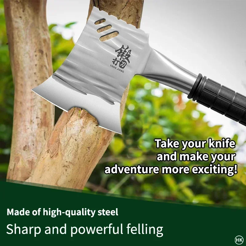 PLYS - Multifuncation Outdoor Camping Hatchet Axe Knife Used for Heavy Chopping Wood Yard Work and Jungle Cleaning Hand Tool