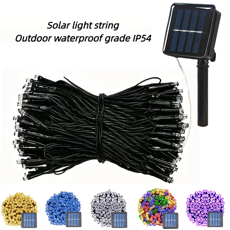 Solar String Lights 300 LED Solar Christmas Lights with 8 Lighting Modes for Yard Fence Balcony Party Christmas Tree Decoration