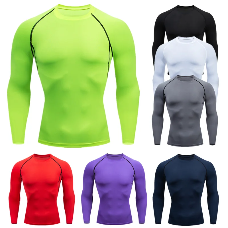 Unisex Sports Long Sleeve Tights T-Shirts Basketball Sportswear Fitness Yoga Running Base Layer Training Top S M L XL 2XL 3XL