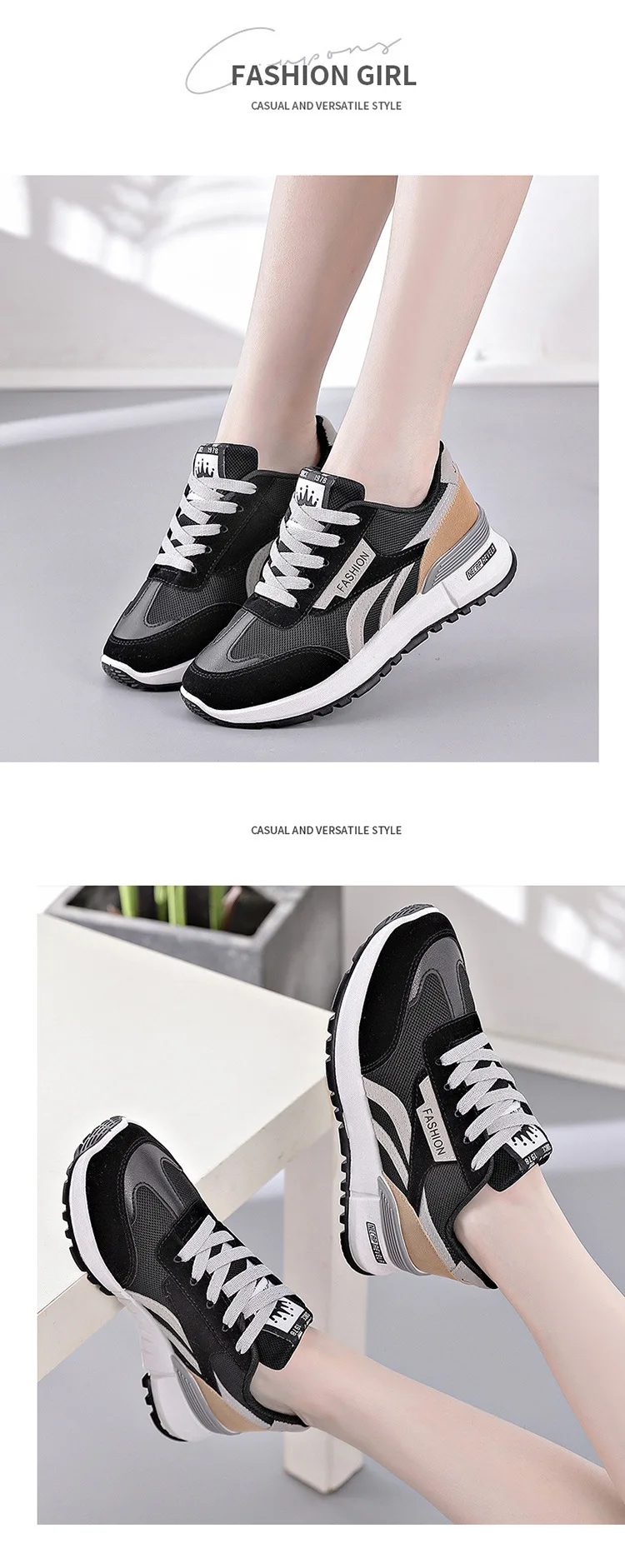 Women Small White Shoes Paired with Round Toe Soft Soles Breathable and Lightweight Hiking Shoes Sports and Leisure Shoes