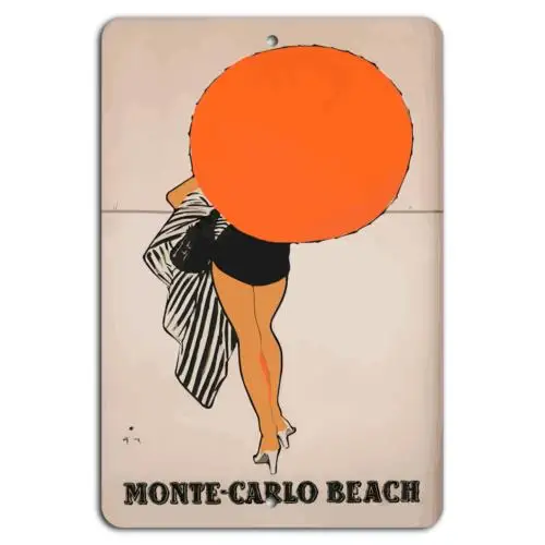 Monte-Carlo Beach: Style  Sun-Aluminum-tin sign