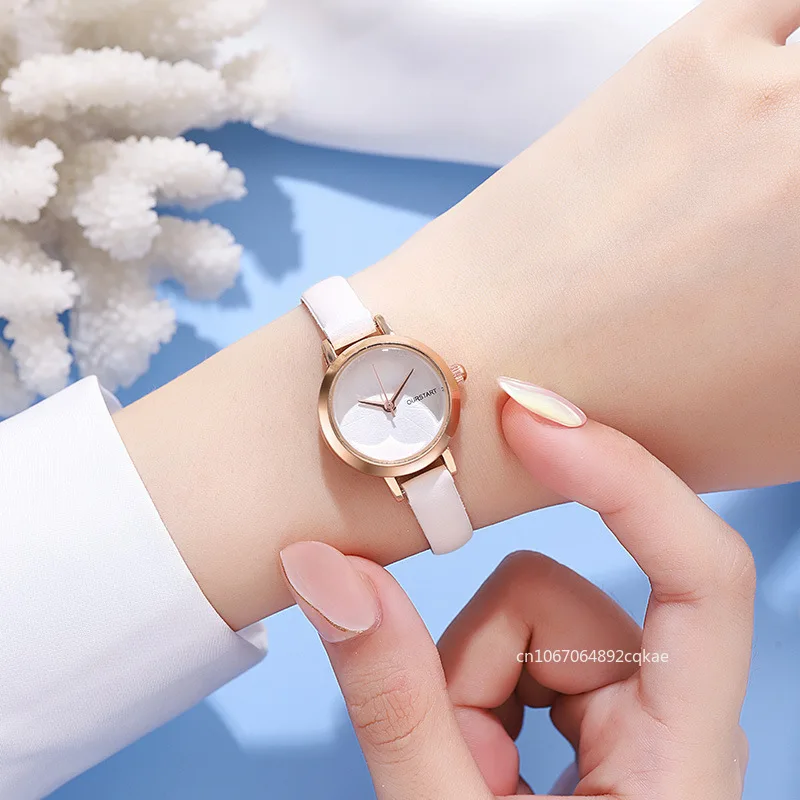 

Women Quartz Watch Rose Gold Ladies Watches Casual Fashion Brown Leather Strap Wristwatches Montre Femme Zegarek Damski