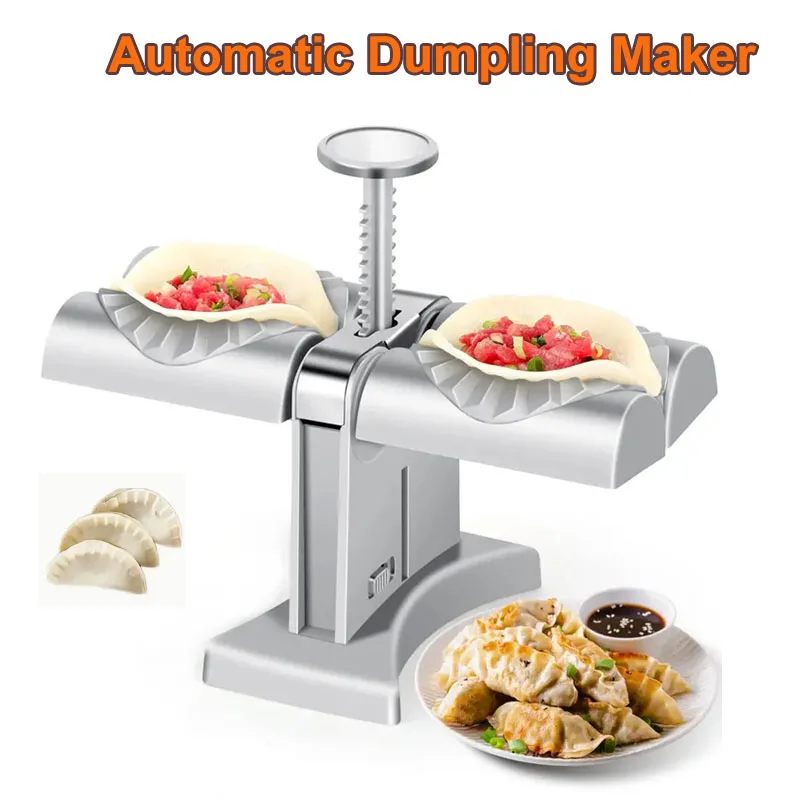 Automatic Dumpling Maker Mould Machine Household Press Double Head Wrapper Dumpling Pastry Making Tools Kitchen Accessories