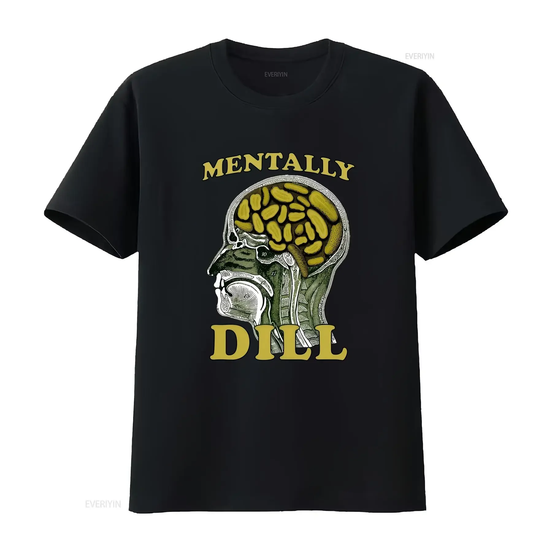 Mentally Dill T Shirt Funny Pickle Lovers ADHD Gen Z Oddly Specific vintage Washed Casual homme Comfortable Unisex Stylish