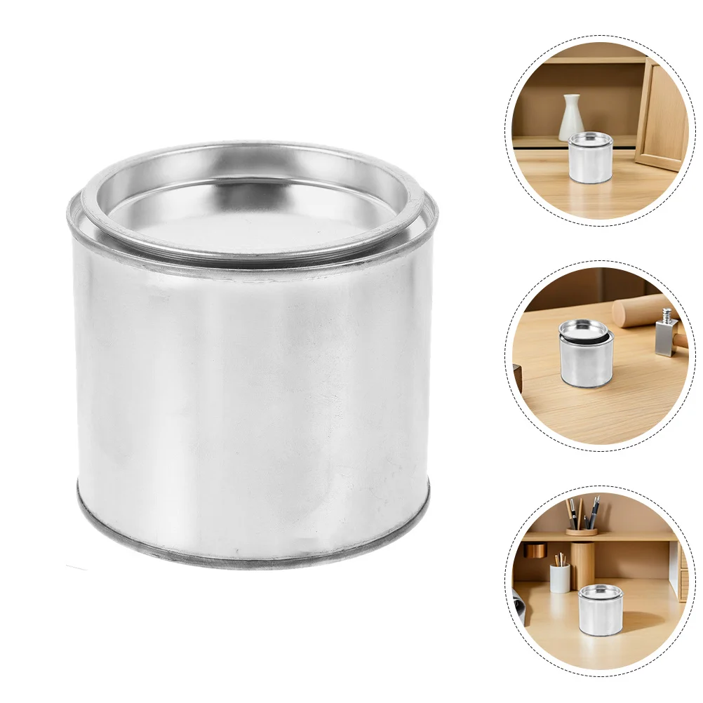 4 قطعة 0.5L علب تخزين معدنية مع أغطية ختم آمن لتقوم بها بنفسك الطلاء خلط علب الطلاء بقايا قابلة لإعادة الاستخدام دلاء الحرفية دائم