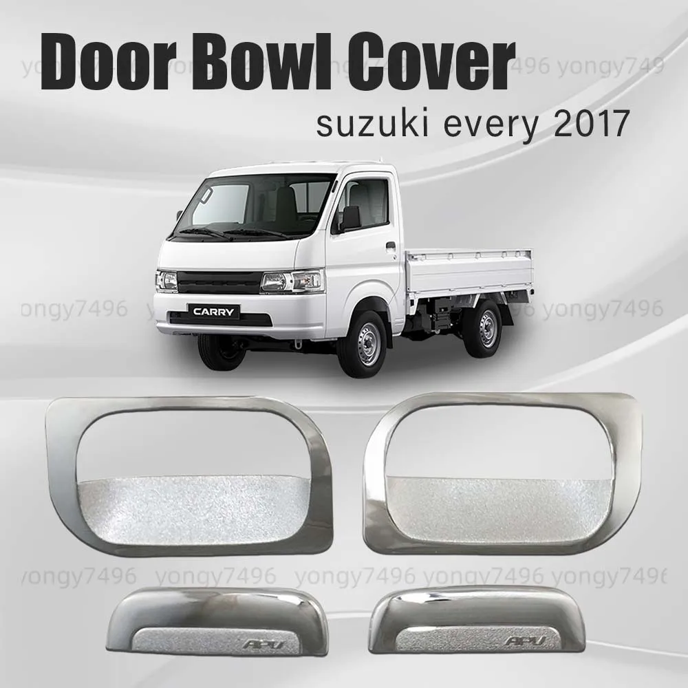 

Chrome Silver Door Bowl Covers Trim For suzuki every 2017 Car Decoration Stickers Cars Accessories Car Styling Handle Cover