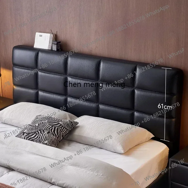 N138  Modern Deluxe Lawrence Leather Double Full Size Bed Frame 2 People Bedroom Beds And Bed Frames Furniture