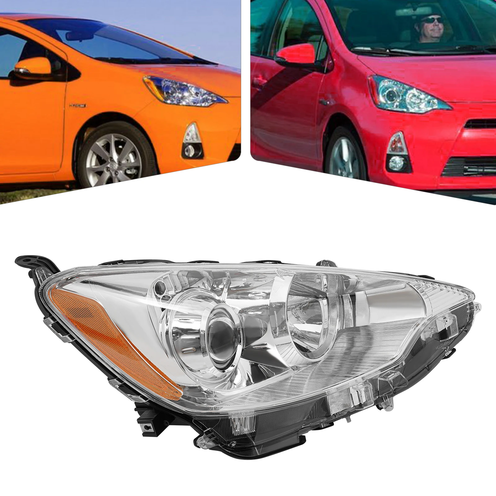 

[Left or Right] Side Front Headlight Halogen Headlamp Assembly For 2012 2013 2014 Toyota Prius C Driver Side/ Passenger Side