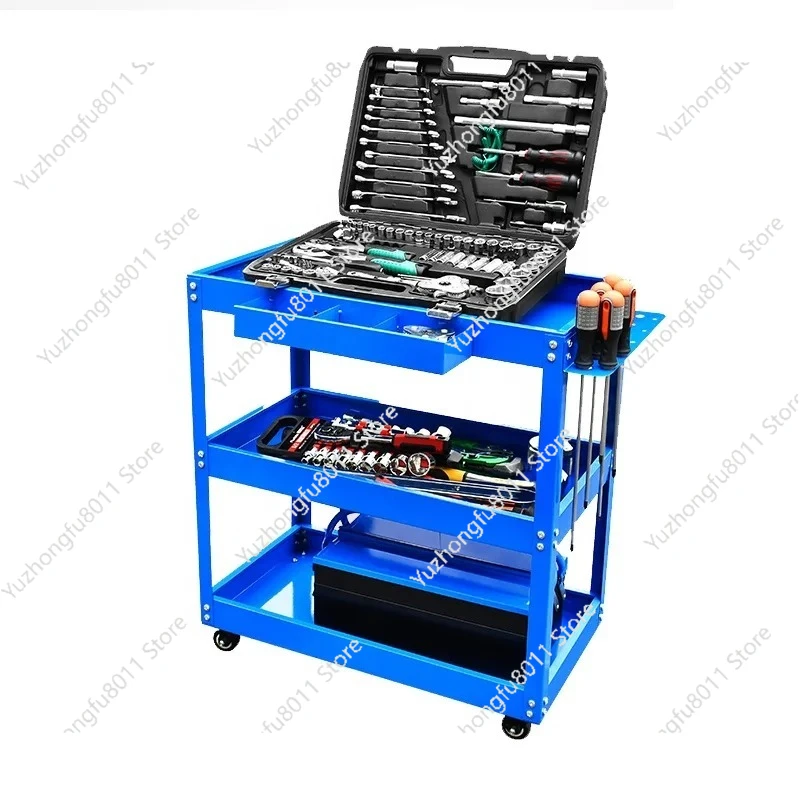 Garage DIY Tools Cabinet - Heavy-Duty Steel Machine Tools Cart Mobile Storage Cabinet with LockableDrawers