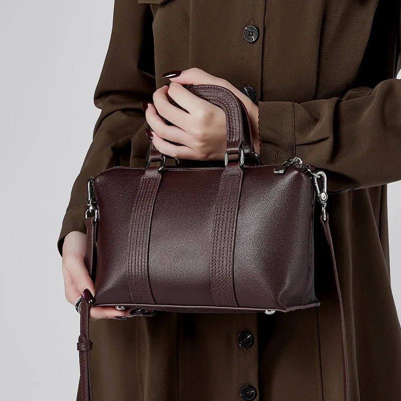 

Retro High-quality Cowhide Handbag Simple And Casual Design Versatile And Versatile.one Shoulder Crossbody Bag For Women Trendy