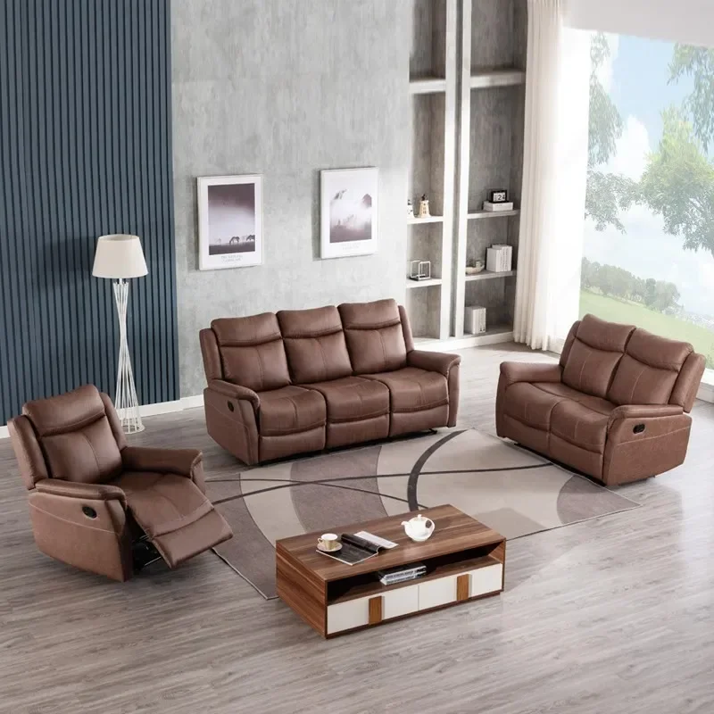 First-class space capsule sofa, European-style single leather technology cloth, multi-functional smart furniture