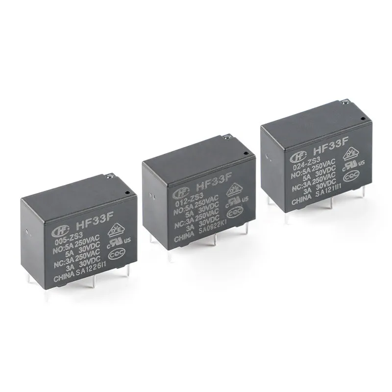 Hongfa relay HF33F/005/012/024-ZS3 5V 12V 24V 5A 5 pins, a set of conversions