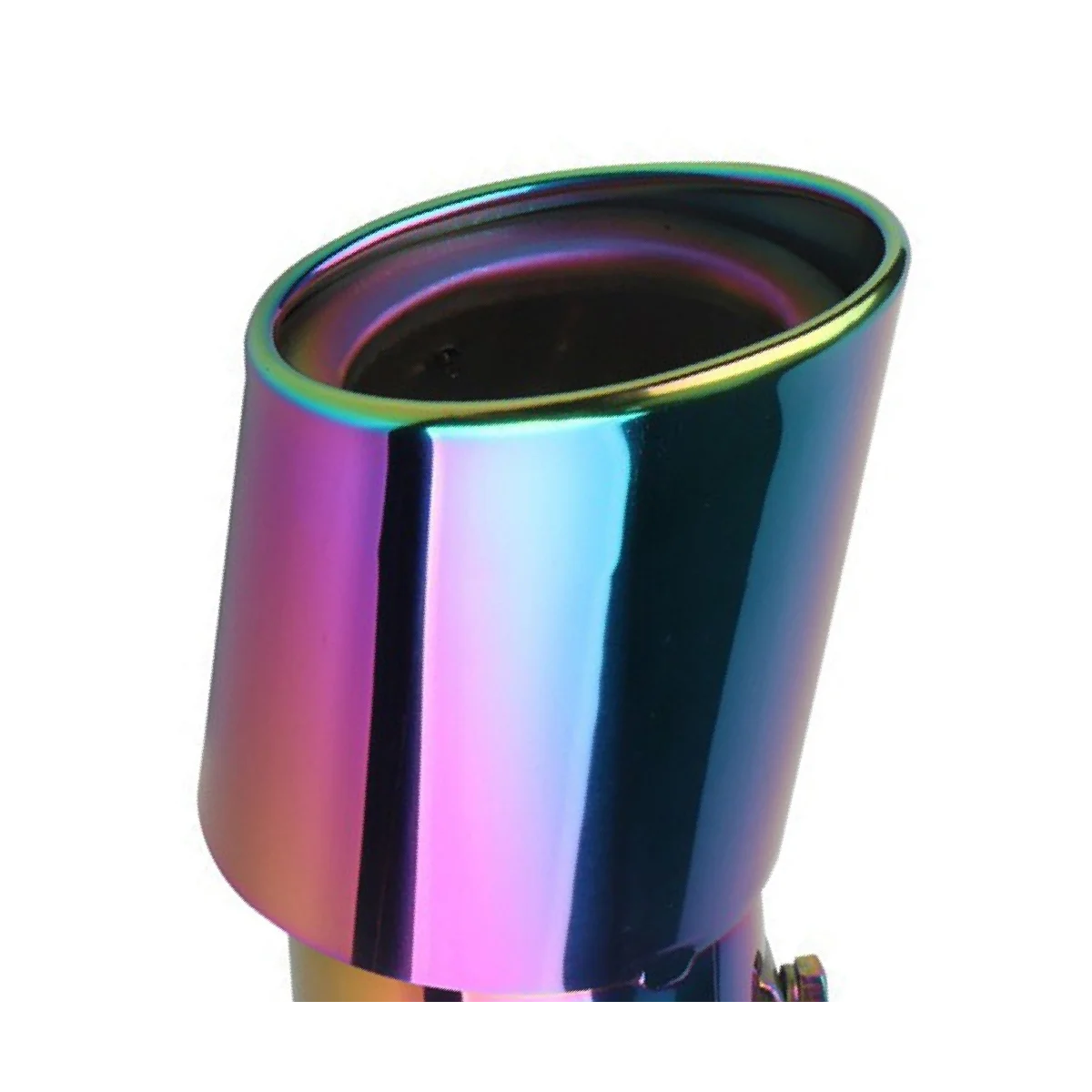 Car Stainless Steel Multicolor Round Bend Exhaust Tail Muffler Tip Pipe Universal Fits Car