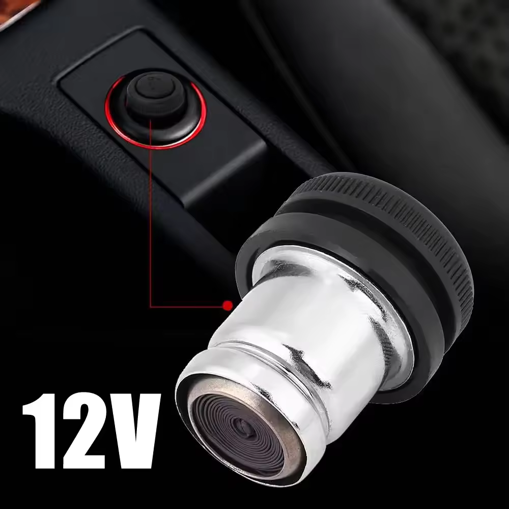 אספקת מצת רכב קדמית אוניברסלית 12V לרכבים בקוטר פנימי של 12V 21mm מצת קדמית ABS אביזרים לרכב