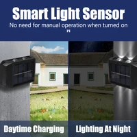 Solar Wall Light Outdoor,Waterproof LED Garden Fence Lamp,Solar Powered Wall Mount Decorative Lighting,Street Patio Landscape 6