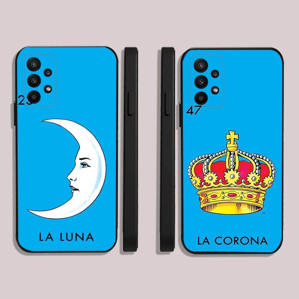 

Mexican Bingo Lottery Phone Case For Samsung S24,23,22,30,21,10,9,Ultra,Plus,Lite,FE,5G Black Soft Case