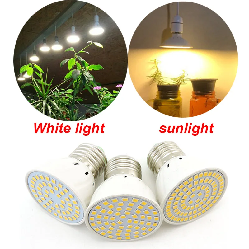 

LED Lamp Bulb E27 Socket Bombillas Spotlight 48 60 80Leds Lampara Spot Greenhouse Phytolamp Grow Plant Light SMD 2835