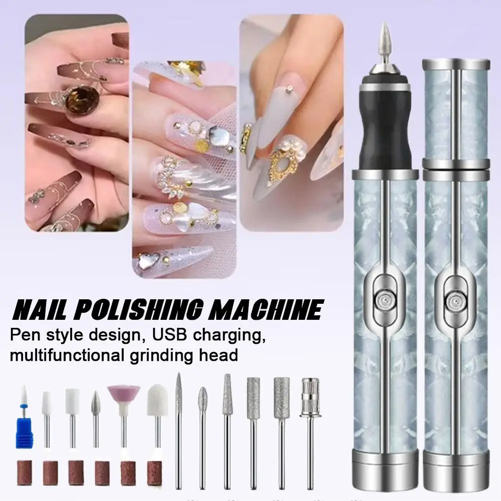 

Professional Electric Portable Nail Drill Machine USB Nail File Polishing Pen Rechargeable Nail Drill Machine Portable Manicure
