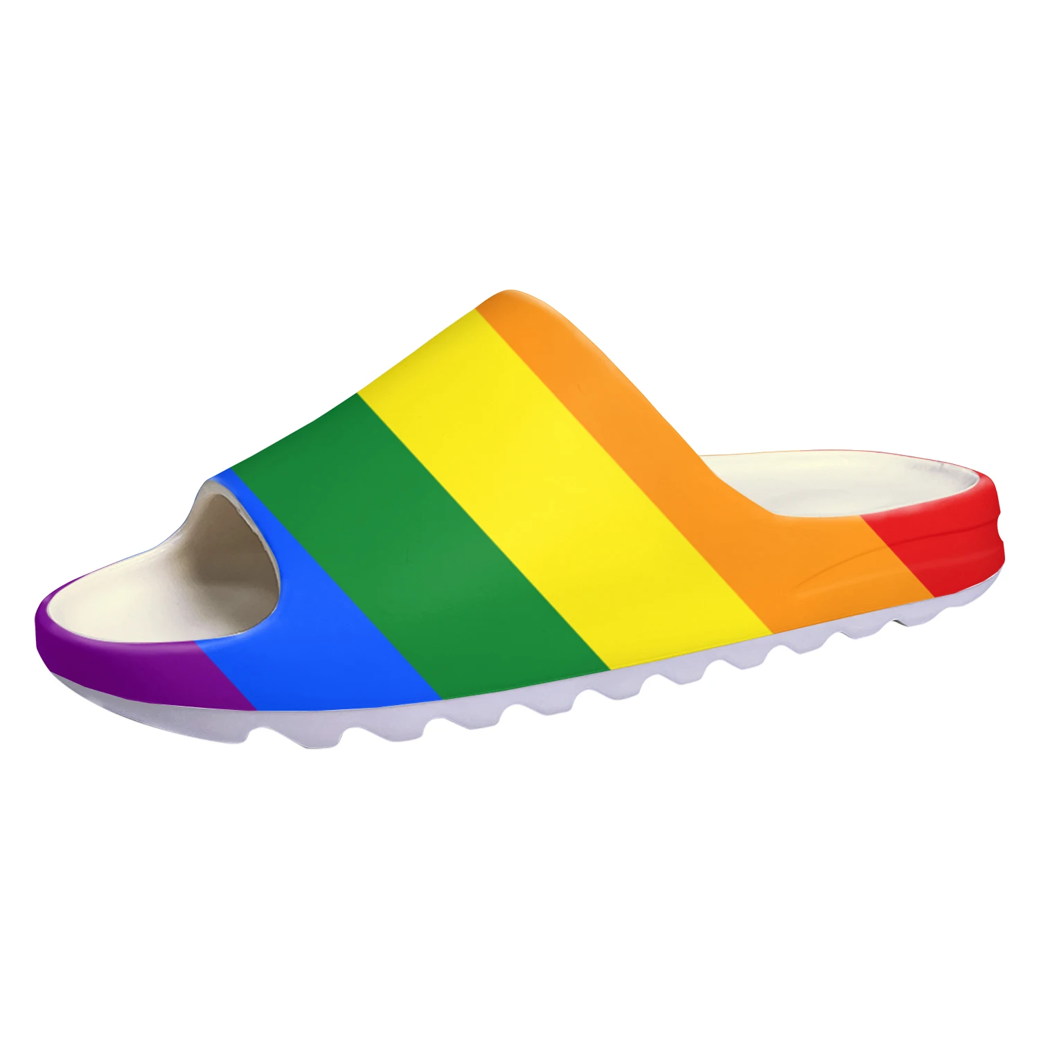 

Gay Pride Rainbow Love Soft Sole Sllipers Home Clogs Customized Water Shoes Mens Womens Teenager Stepping on Shit Beach Sandals