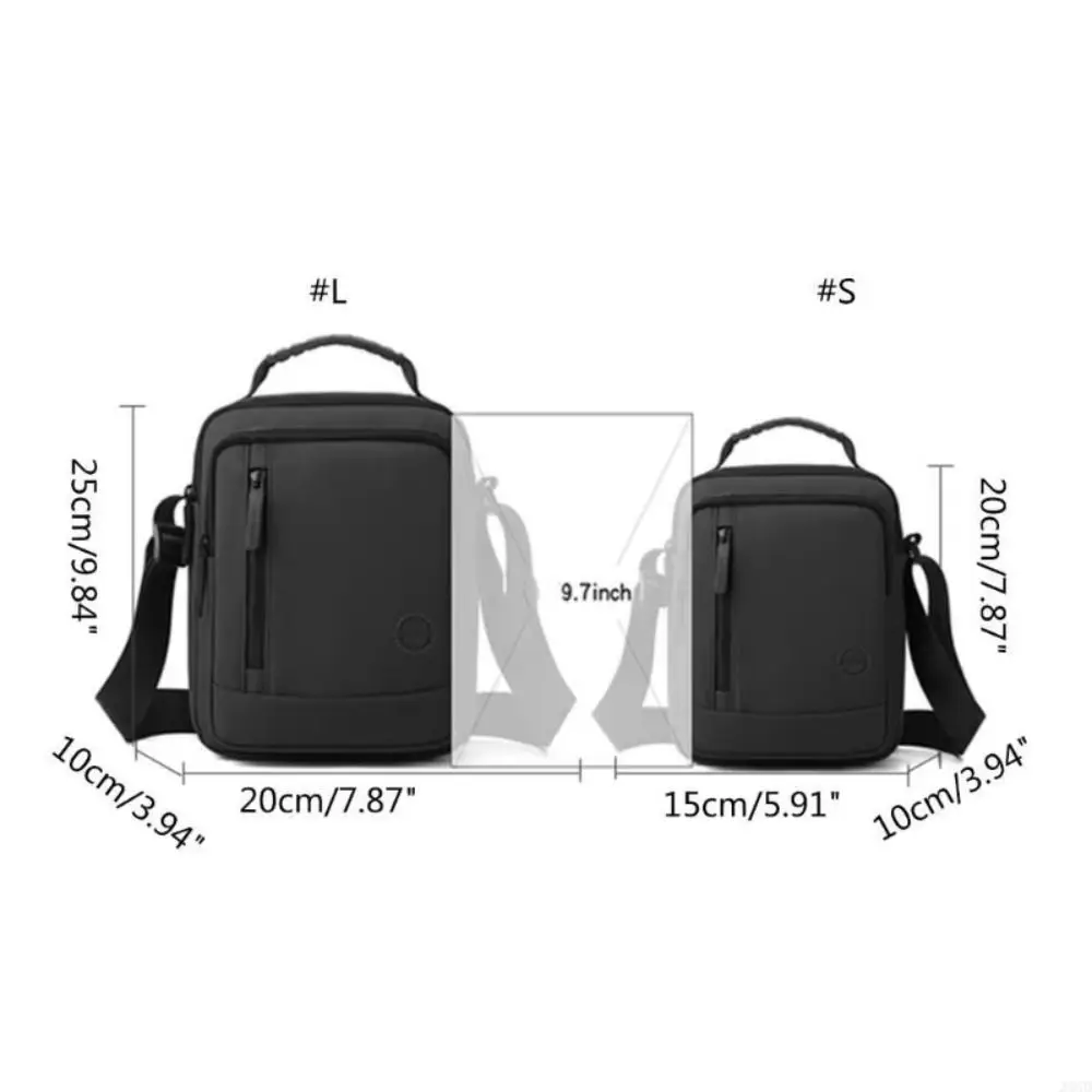 Single Shoulder Men's Shoulder Bag Big Capacity Multi-Pockets Man Messenger Bag Stylish Elegant Style Nylon Fabric