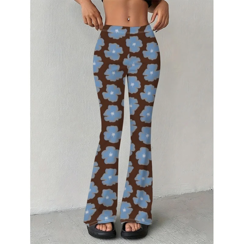 Floral print flared pants, suitable for 7-16 year old teenagers for casual wear