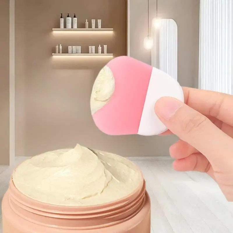 فرشاة قناع الوجه من السيليكون، كريم الوجه والعين، قناع الطين، مكشطة، فرش تنظيف الوجه، أدوات العناية بالبشرة المحمولة للسفر