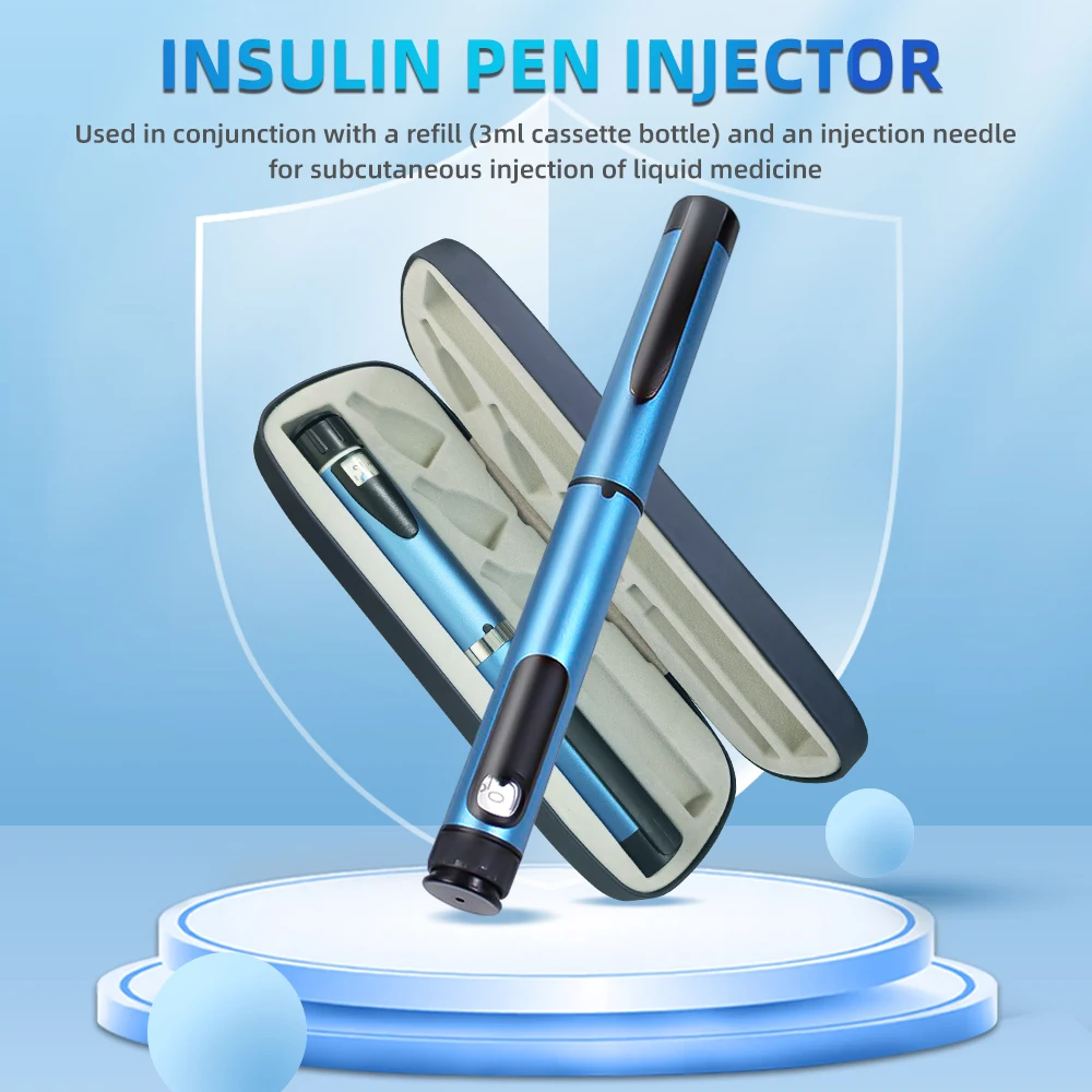 Stylo à insuline réglable et réutilisable pour peptides, adapté aux stylos d'injection de 3 ml, conforme à la norme ISO 11608-3 pour les diabétiques